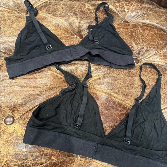 2 Black Triangle Bralettes by The Kit - Picture 3 of 3